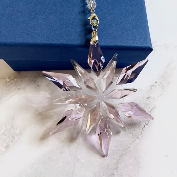 Crystal Snowflake Sun Catcher Christmas Tree Decor Czech Bohemia Crystal Gift - Picture 4 of 15